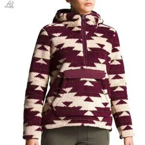 The North Face Jacket Womens Campshire Sherpa Fleece 1/4 Zip Pullover Hoodie